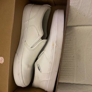 Lightly used all white vans can be cleaned easily